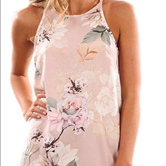 ✨Women's Floral✨Halter Neck✨sleeveless dress✨✨ - Picture 2 of 5